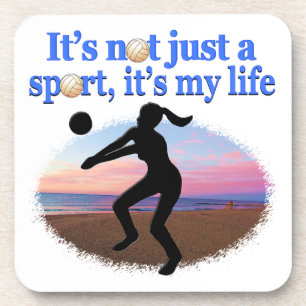 INSPIRATIONAL VOLLEYBALL IS MY LIFE DESIGN COASTER