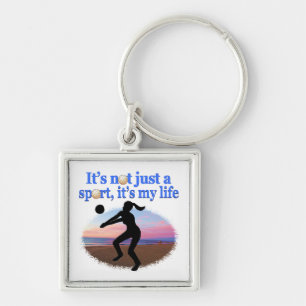 INSPIRATIONAL VOLLEYBALL IS MY LIFE DESIGN KEY RING