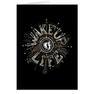 Inspirational WAKE UP 4 LIFE quote illustration