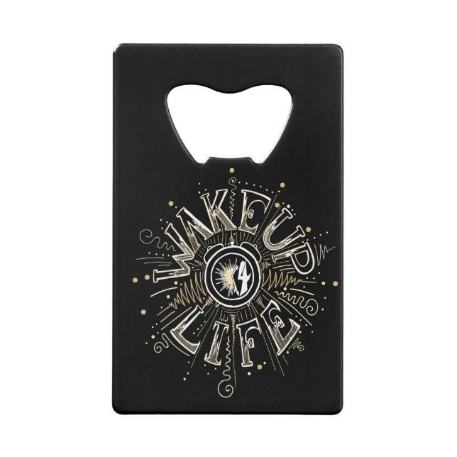Inspirational WAKE UP 4 LIFE quote illustration (Front)