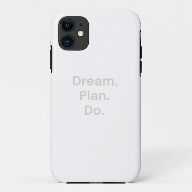 Inspirational Wall Art – "Dream. Plan. Do." – Mini Case-Mate iPhone Case (Back)