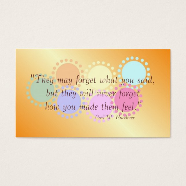 Inspirational Wallet Size Card (Front)