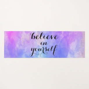 Inspirational Watercolor Yoga Mat