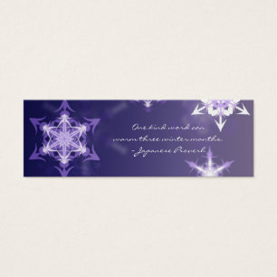 Inspirational winter snowflake bookmark with quote
