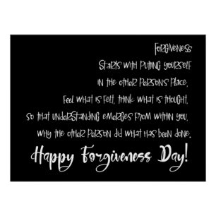 Inspirational Wisdom Happy Forgiveness Day Poster