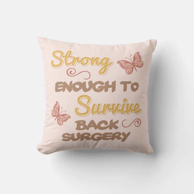 Inspirational Women’s Back Surgery Cushion (Front)