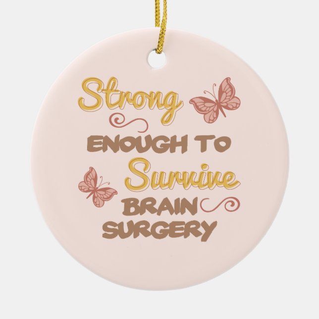Inspirational Women’s Brain Surgery Ceramic Tree Decoration (Front)