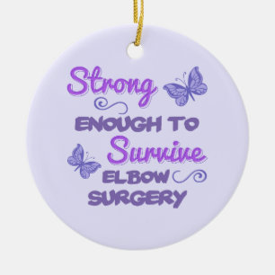 Inspirational Women’s Elbow Surgery Ceramic Tree Decoration