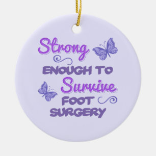 Inspirational Women’s Foot Surgery Ceramic Tree Decoration