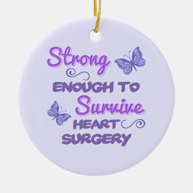 Inspirational Women’s Heart Surgery Ceramic Tree Decoration (Front)