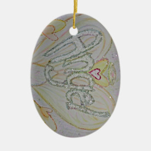 Inspirational Word Angel Art Custom Ornament