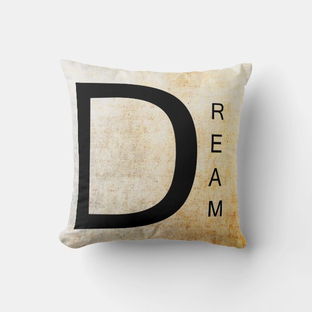Inspirational Word Art- Dream Cushion (Front)