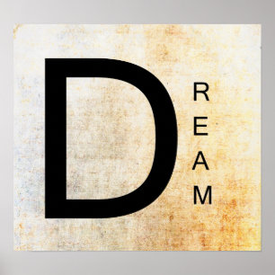 Inspirational Word Art- Dream Poster