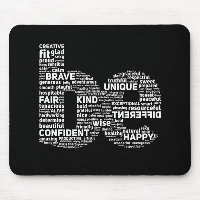 Inspirational Word Art Mouse Pad  (Front)