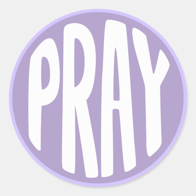 Inspirational word art Pray sticker (Front)