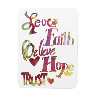 Inspirational Word Collage Magnet