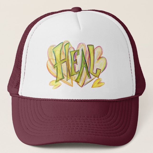 Inspirational Word Heal Art Hat (Front)
