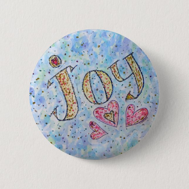 Inspirational Word "Joy" Button (Front)