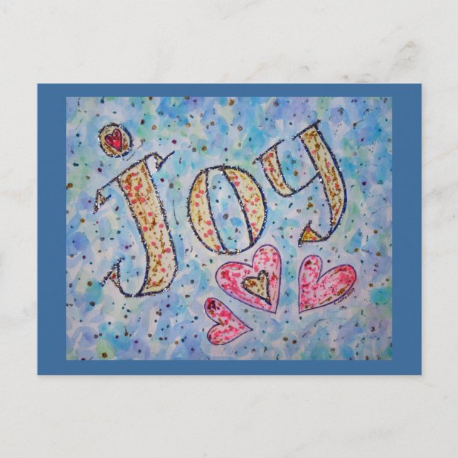 Inspirational Word "Joy" Postcard (Front)