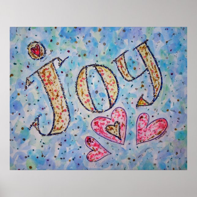 Inspirational Word "Joy" Poster (Front)