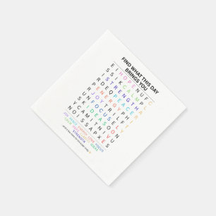 Inspirational Word Search – Daily Positive Words Napkin