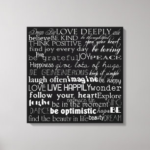 Inspirational Words Canvas Print