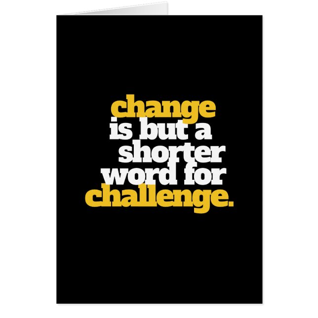 Inspirational Words Change and Challenge (Front)