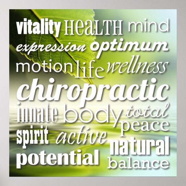Inspirational Words - Chiropractic Poster (Front)