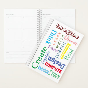 Inspirational Words Colourful Students Planner