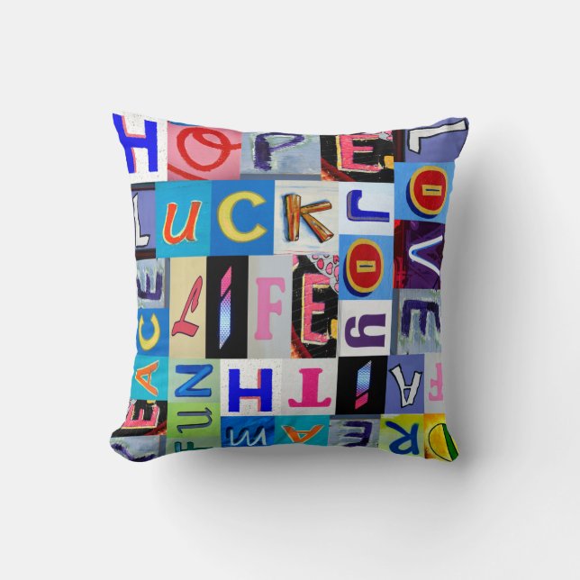 Inspirational Words Cushion (Front)