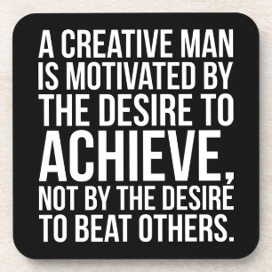 Inspirational Words - Desire To Achieve Coaster