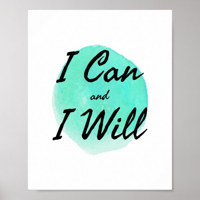 inspirational words for work and success poster (Front)