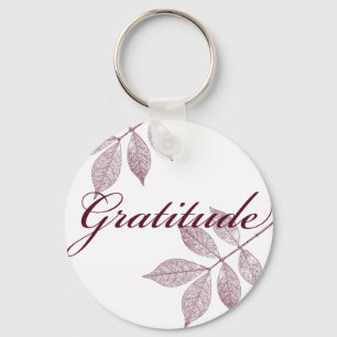 Inspirational Words Gratitude Key Ring