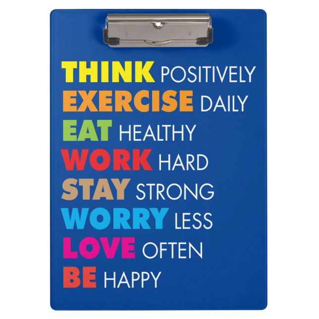 Inspirational Words - Motivational Clipboard (Front)