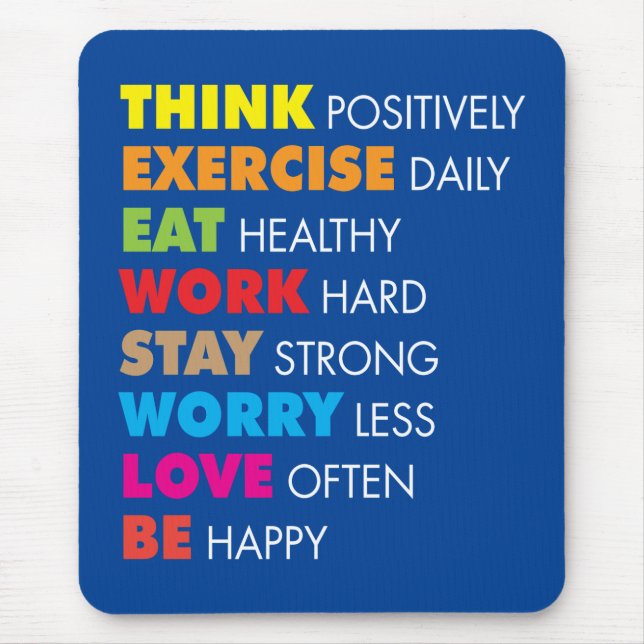 Inspirational Words - Motivational Mouse Mat (Front)