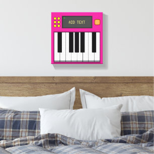 Inspirational  Words or Name Personalise Keyboard  Canvas Print