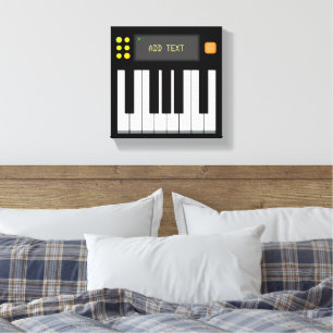 Inspirational  Words or Name Personalise Keyboard  Canvas Print