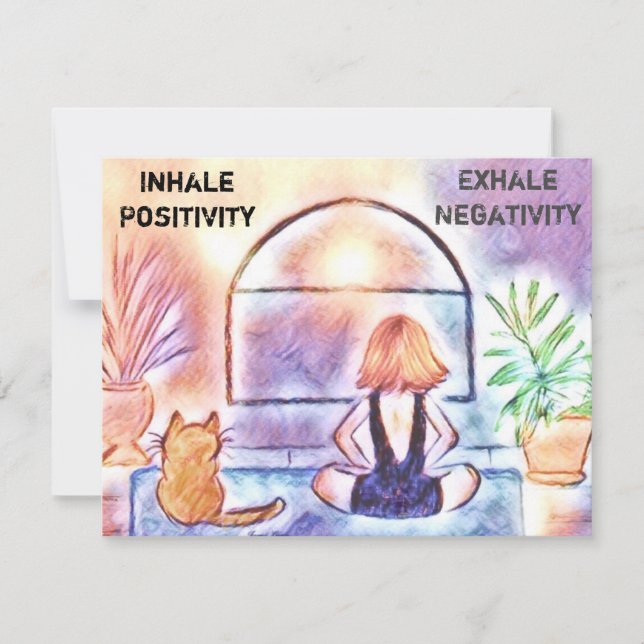 Inspirational Yoga Greeting Card Personalise it (Front)