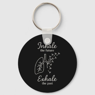 Inspirational Yoga Meditation Breathe Inhale Exhal Key Ring