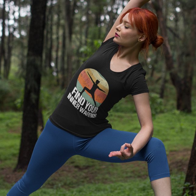 Inspirational Yoga Warrior Sunset Quote T-Shirt (Creator Uploaded)
