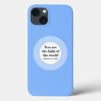 Inspirational You are the light of the World Blue