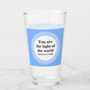 Inspirational You are the light of the World Blue Glass