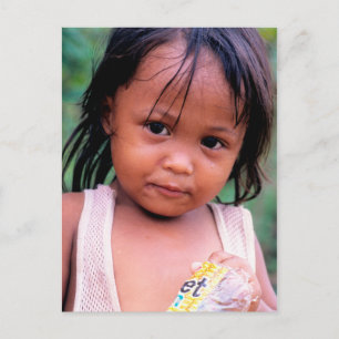 Inspirations. Young Filippino lady. Postcard