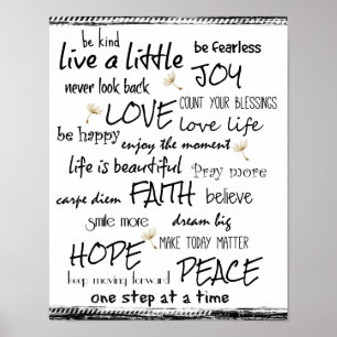 Inspire and Motivate Quote Affirmations Poster