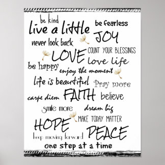 Inspire and Motivate Quote Affirmations Poster