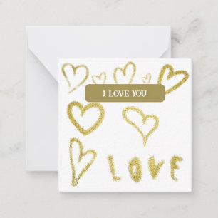 *~ Inspire AP62 Kindness gold I LOVE Note Card