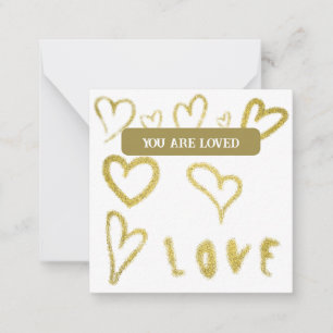 *~ Inspire AP62 Kindness gold LOVED Note Card