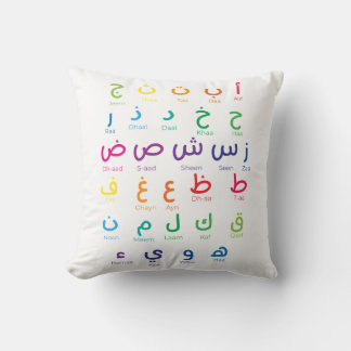 Inspire Arabic Learning: Beautiful Alphabet Art Cushion