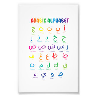 Inspire Arabic Learning: Beautiful Alphabet Art Photo Print
