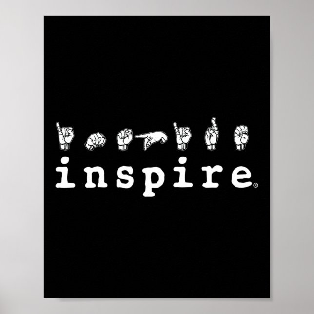inspire brand ASL American Sign Language Deaf Awar (Front)